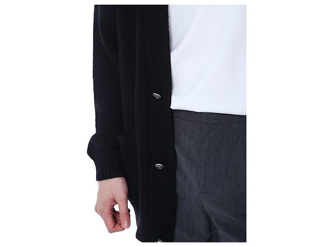 Balmain Wool V-Neck Cardigan with Silver Buttons - view 6
