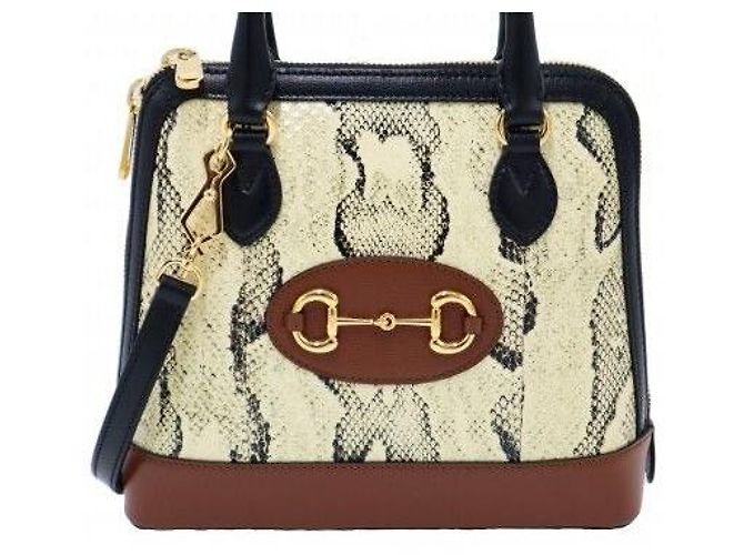 Gucci Python Horsebit Small Top Handle - vista 3