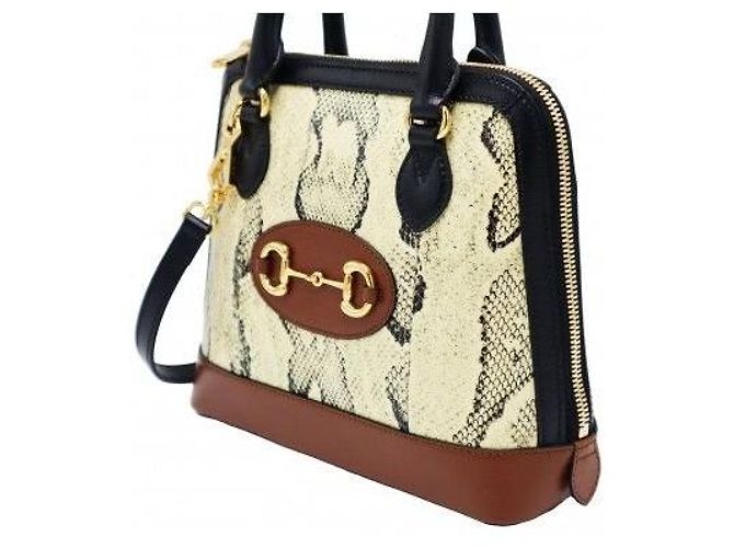 Gucci Python Horsebit Small Top Handle - vista 4