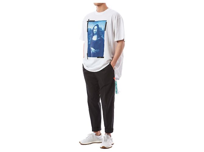 Off White Mona Lisa Print Oversized T-Shirt - Ansicht 7