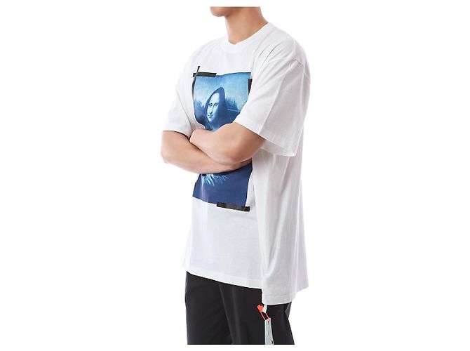 Off White Mona Lisa Print Oversized T-Shirt - Ansicht 8