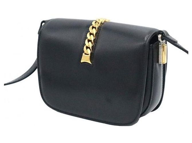 Gucci Mini borsa a tracolla in pelle nera e oro - vista 5