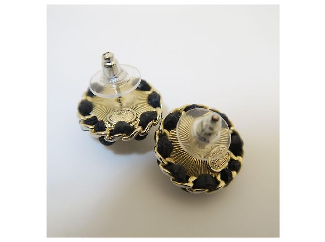 Chanel CC Logo Crystal Pearl Chain Ohrstecker - Ansicht 9