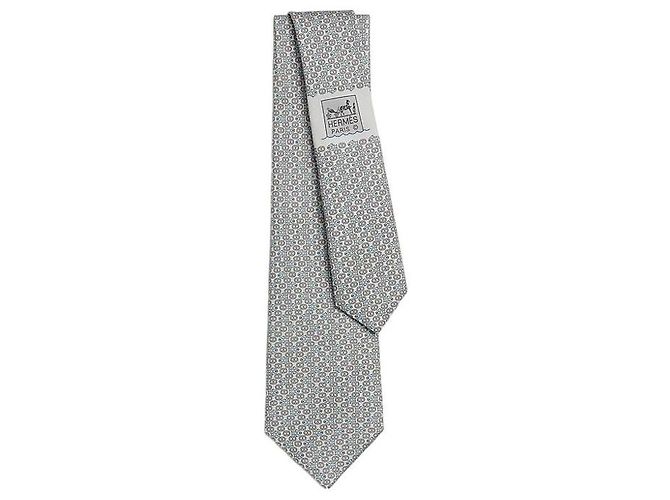 Hermès Silk Men's Tie in Grey - view 2