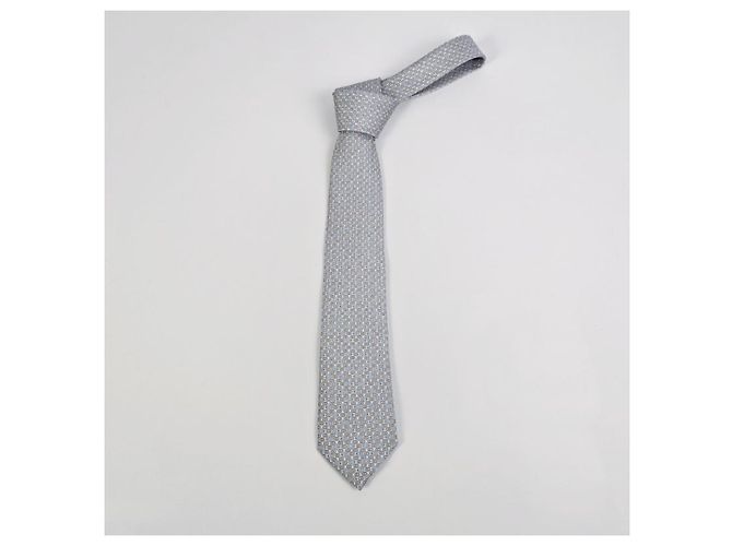 Hermès Silk Men's Tie in Grey - view 4