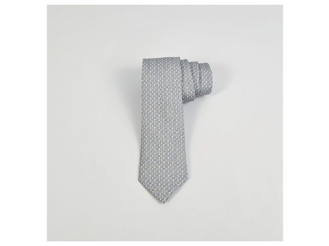 Hermès Silk Men's Tie in Grey - view 5