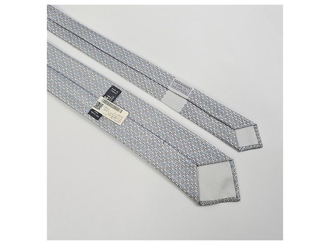 Hermès Silk Men's Tie in Grey - view 8