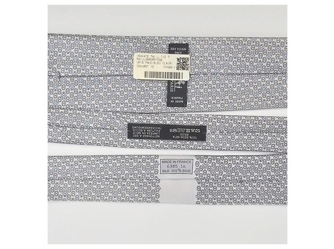 Hermès Silk Men's Tie in Grey - view 9