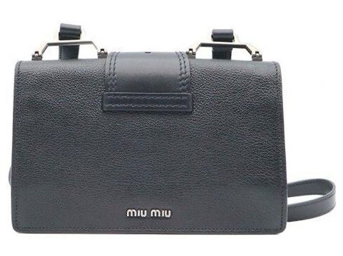 Miu Miu Borsa a tracolla Crystal Lady in pelle nera - vista 4