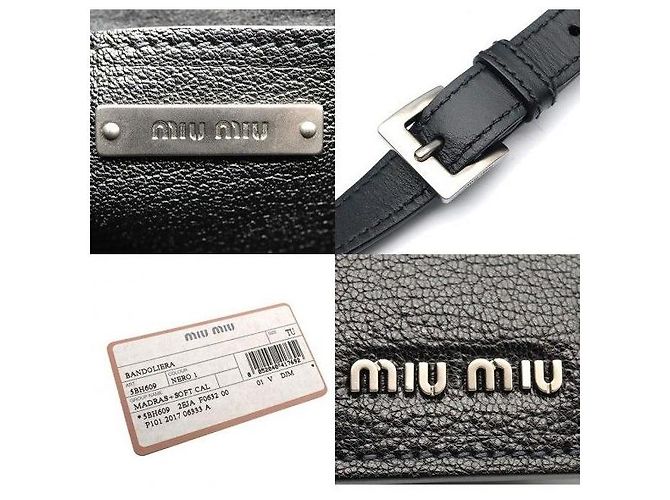 Miu Miu Borsa a tracolla Crystal Lady in pelle nera - vista 8