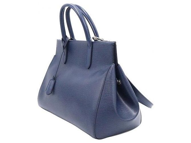 Louis Vuitton Borsa Milly MM in pelle Epi blu - vista 3