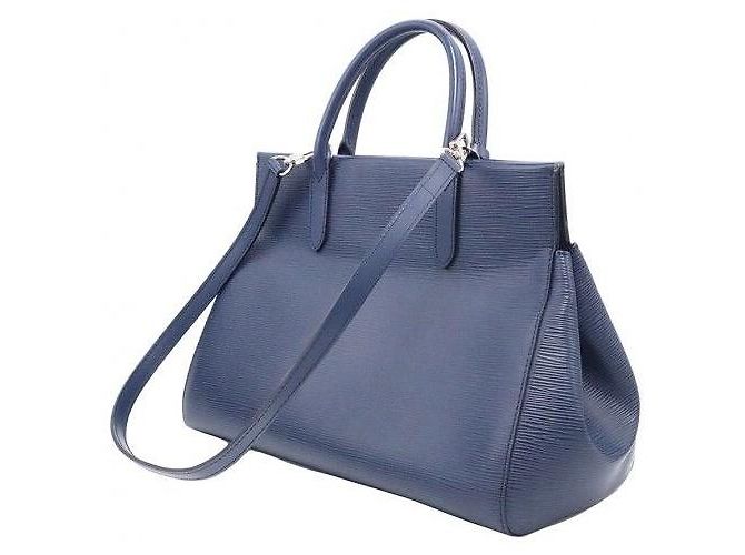Louis Vuitton Borsa Milly MM in pelle Epi blu - vista 5