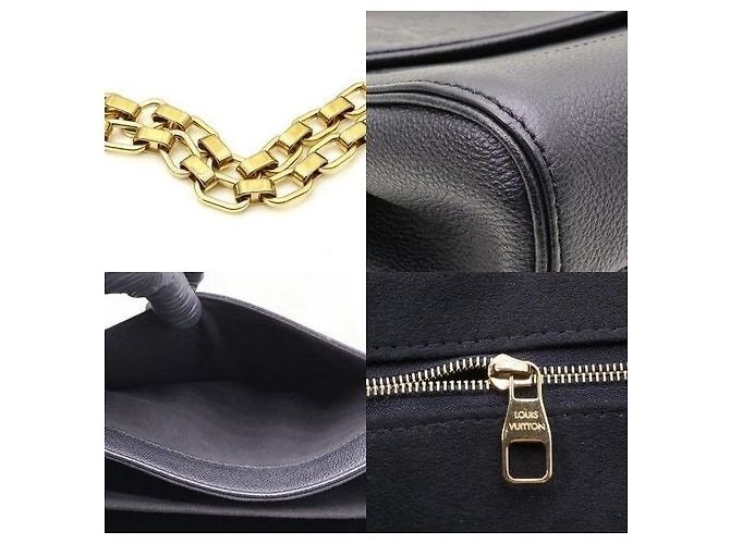 Louis Vuitton Borsa a tracolla Saint-Germain MM in Monogram Empreinte con catena dorata - vista 8