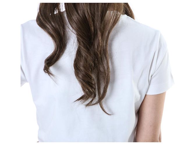 Moncler T-Shirt für Damen mit Kristall-Logo-Typo-Patch - Ansicht 13