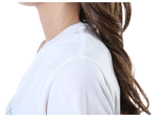 Moncler T-Shirt für Damen mit Kristall-Logo-Typo-Patch - Ansicht 17