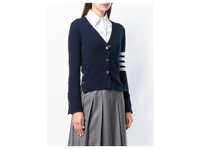Thom Browne Kaschmir-Cardigan für Damen Navy - Ansicht 4