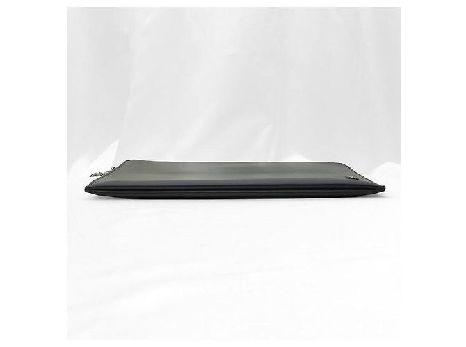 Autre Marque Clutch Tiny Pouch Monogram in pelle di vitello nera con tracolla - vista 6