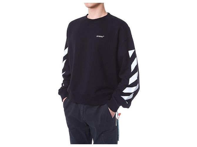 Off White Diagonal Fleece Sweatshirt - Ansicht 11