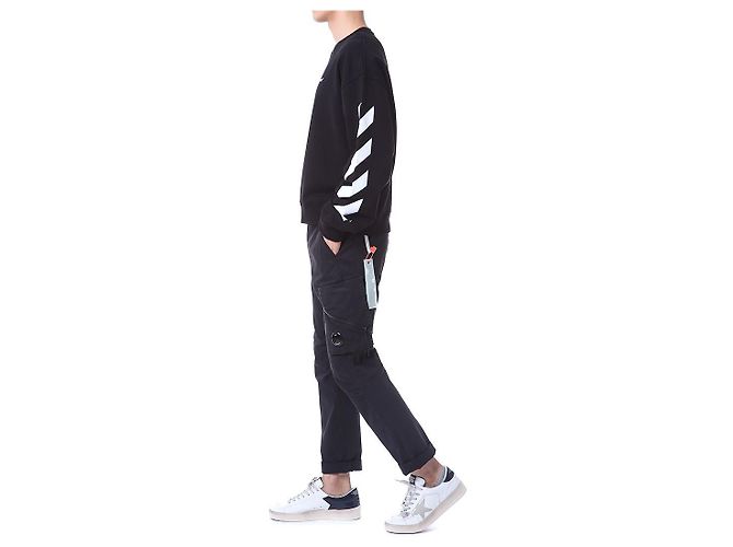 Off White Diagonal Fleece Sweatshirt - Ansicht 12