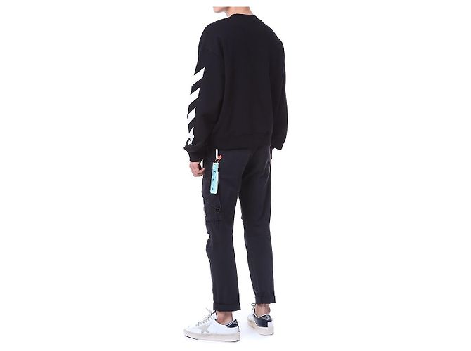 Off White Diagonal Fleece Sweatshirt - Ansicht 13