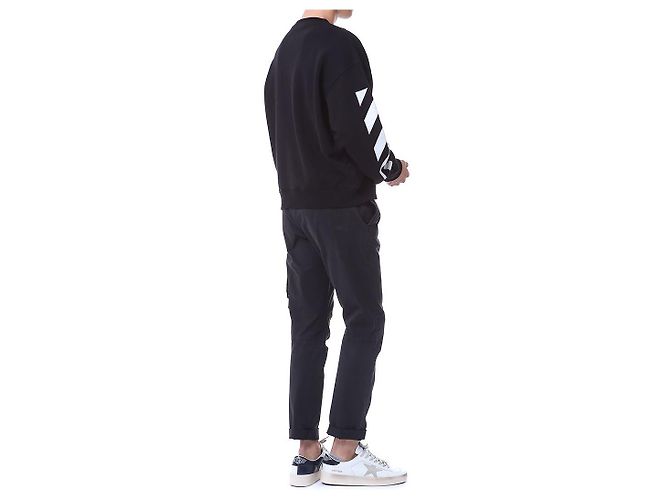 Off White Diagonal Fleece Sweatshirt - Ansicht 16