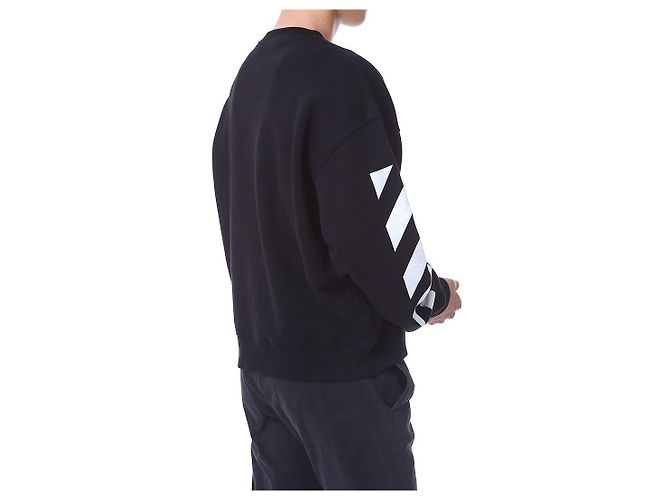 Off White Diagonal Fleece Sweatshirt - Ansicht 17