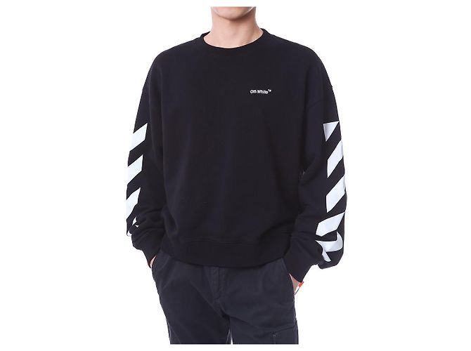 Off White Diagonal Fleece Sweatshirt - Ansicht 3