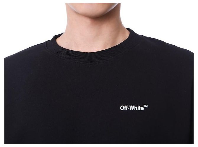 Off White Diagonal Fleece Sweatshirt - Ansicht 4