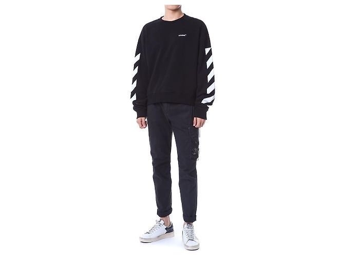 Off White Diagonal Fleece Sweatshirt - Ansicht 8