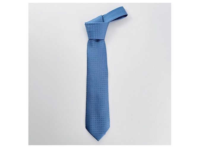 Gravata de seda Hermès Azul Skychelles - vista 4
