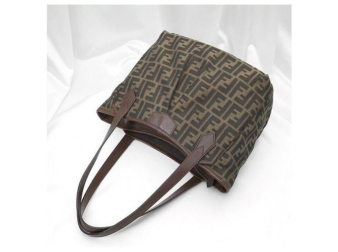 Fendi Borsa a spalla piccola Jukka in jacquard FF Logo - vista 4
