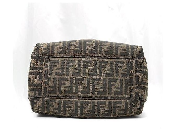 Fendi Borsa a spalla piccola Jukka in jacquard FF Logo - vista 5