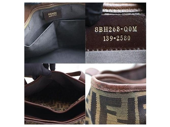 Fendi Borsa a spalla piccola Jukka in jacquard FF Logo - vista 7