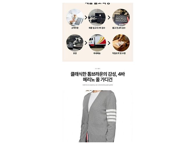 Thom Browne Merinowolle-Cardigan mit Streben, Relaxed Fit - Ansicht 8