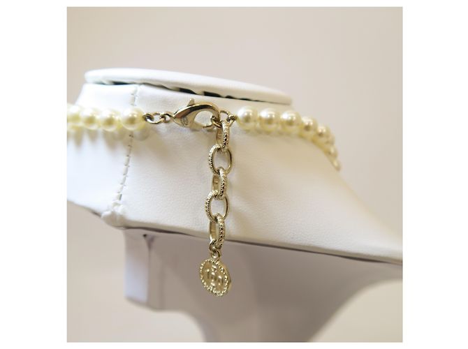 Chanel Ultima Collana di Perle e Oro Logo CC Anniversario - vista 5
