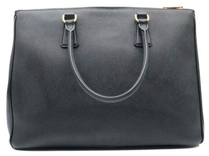 Prada Black Saffiano Lux Triangle Logo Galleria Large - vista 4