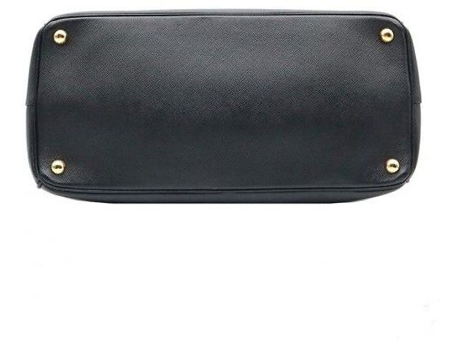 Prada Black Saffiano Lux Triangle Logo Galleria Large - vista 6
