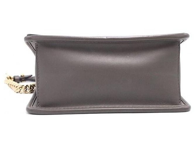 Fendi Picca borsa a tracolla KAN in vitello grigio scuro - vista 6