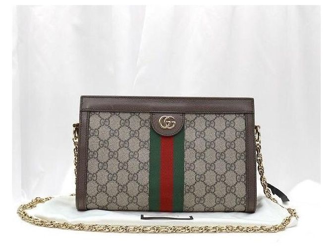 Gucci Borsa a tracolla con catena Supreme GG Canvas Web Ophidia Small - vista 2