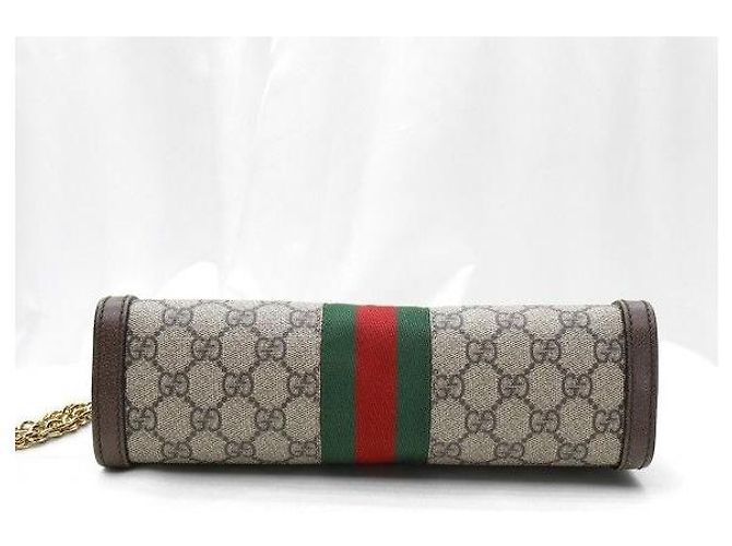 Gucci Borsa a tracolla con catena Supreme GG Canvas Web Ophidia Small - vista 6
