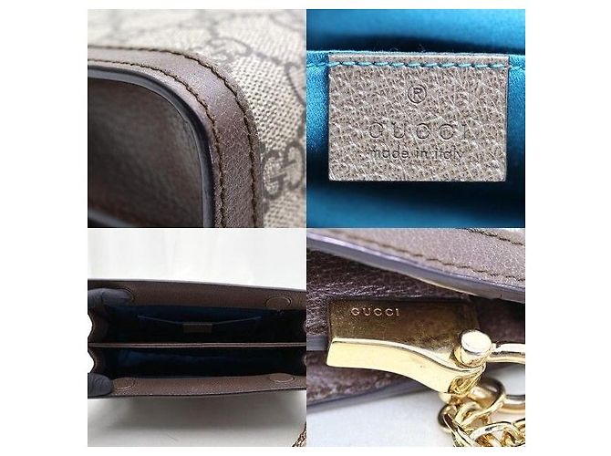 Gucci Borsa a tracolla con catena Supreme GG Canvas Web Ophidia Small - vista 7
