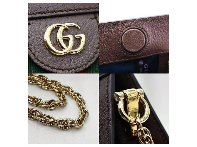 Gucci Borsa a tracolla con catena Supreme GG Canvas Web Ophidia Small - vista 8