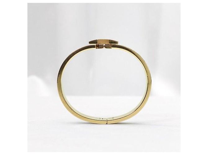 Hermès Bracciale da donna Click Clack Ash PM in oro giallo e smalto rosa - vista 6