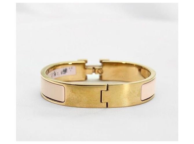Hermès Bracciale Click PM donna in oro rosa e smalto Marron Glacé - vista 5