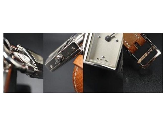Hermès Relógio Cadeado Prateado com Mostrador Branco - vista 10