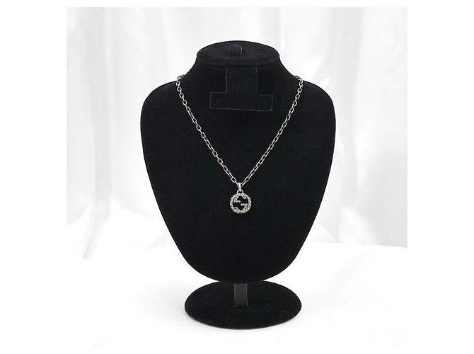 Gucci Collana con ciondolo inciso intrecciato - vista 5