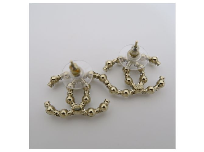 Chanel Orecchini CC Logo in Perle, Cristallo e Oro Edizione Limitata - vista 7