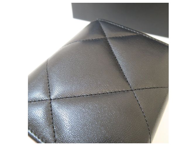 Chanel Damenbrieftasche schwarz mit großem Logo - Ansicht 6