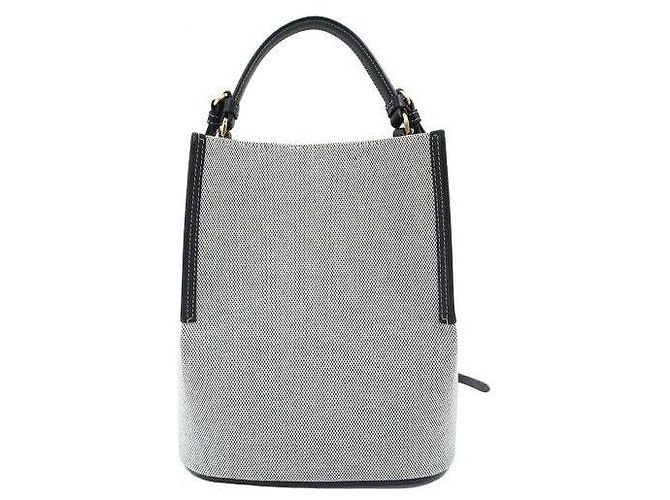 Burberry Borsa a secchiello Peggy Small in tela di cotone con logo - vista 3