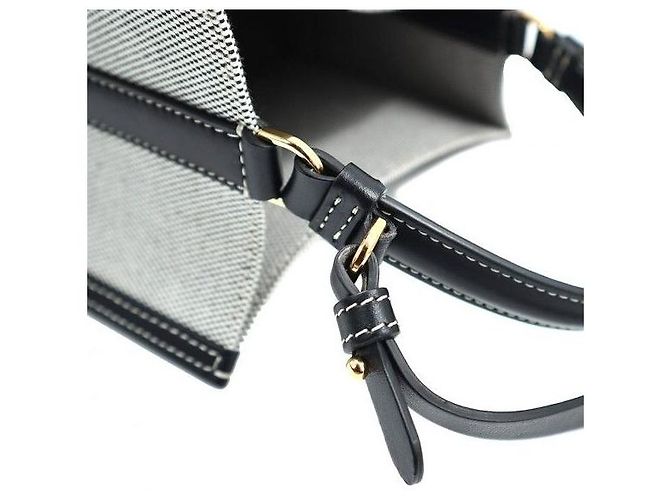 Burberry Borsa a secchiello Peggy Small in tela di cotone con logo - vista 6
